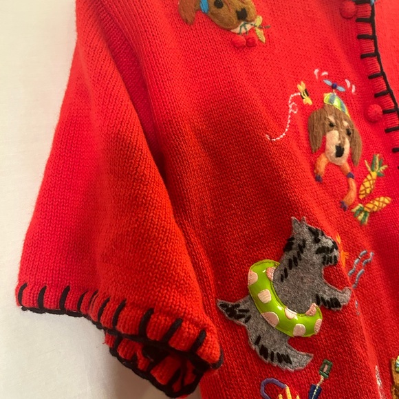 Marisa Christina Vintage Dod’s Summer Vacation Cardigan Sweater Size XL - Picture 7 of 8